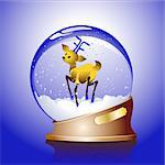 Winter sphere with a reindeer