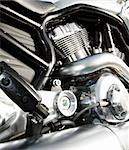 Close up of a high power motorcycle