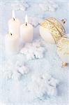 Elegance Christmas Background / Holiday Candles and Decorations
