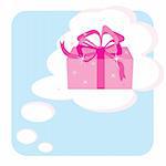 Dream about gift. Vector illustration