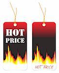 Set of two tags for hot price
