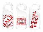 Set of paper tags for sale, discount, price reduction