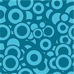 Blue seamless pattern made from various circles