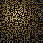 Lot of circles - golden background / pattern / texture