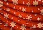 Christmas red background with snowflakes