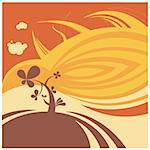 desert abstract flower abstract vector background