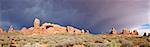 Desert after the Storm, panorama, Arches National Park, Utah, USA