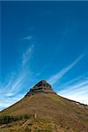 Lion's head, which is part of Table mountain with blue sky and clouds overhead