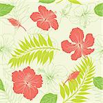 Seamless background from a floral ornament, Fashionable modern wallpaper or textile