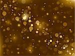 Magic sparkle, light dots on dark background with copy space. Vector bokeh effect. Use of radial and linear gradients.