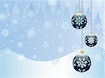Christmas background with a holiday baubles. Vector illustration.