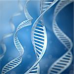 DNA Strands. 3D genered image