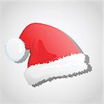 Vector image of a detailed santa's hat