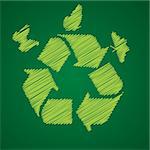 Recycle symbol fully editable vector illustration