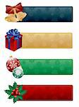 Banners with a christmas decoration. Vector illustration.