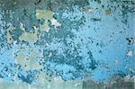 The old blue weathered dirty concrete wall background
