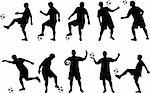 soccer vector silhouettes