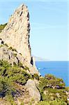 fanciful rocks on summer coastline of "Novyj Svit" reserve (Crimea, Ukraine)