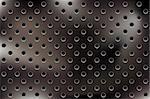 Vector metallic background with holes