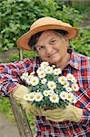 Senior woman gardening