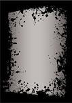 grunge ink splat border with grey highlighted background