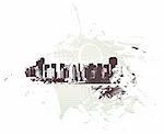 abstract urban grunge city background,vector illustration
