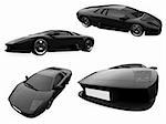 Isolated collection of super car