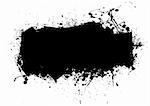 Black ink splat abstract background with room to add text