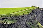 The top of the Cliffs of Moher in Ireland