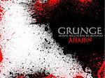 Abstract Assassin Red and Black Drops Grunge Background