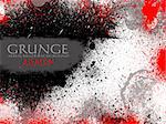 Abstract Assassin Red and Black Drops Grunge Background