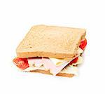 Fresh sandwich isolated on white