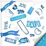 Set of sale tags. Vector