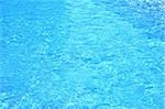 Blue water in swimming pool.