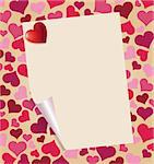 Love letter with heart over beautiful Valentine's Day background