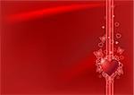 Grange vector Valentine?s Day horizontal background with hearts