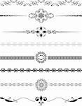 Various different designs of decorative borders