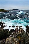 Melting iceberg off the coast of Newfoundland, Canada