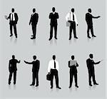 Businessman Silhouette Collection Original Vector Illustration People Silhouette Sets