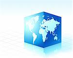 Square globe cube Original Vector Illustration Globes and Maps Ideal for Business Concepts