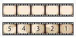 Sepia film strip and countdown, part of my film collection.