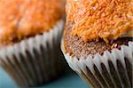 Close-up of delicious fresh carrot cakes