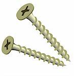 Realictic illustration screw isolated of white - vector
