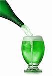 Pouring St. Patrick's Day green beer