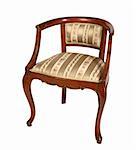 fine image of classic old wooden armchair on white