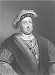 Henry VIII (1491-1547) on engraving from the 1800s. King of England during 1509-1547. Engraved by W.Holl and published in London by W.Mackenzie.