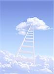 Conceptual image - ladder to sky