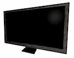 Black modern flat screen TFT television with blank space