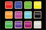 vector popular color buttons for internet