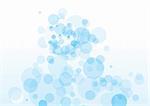 light blue bubble background with transparent effect and copyspace